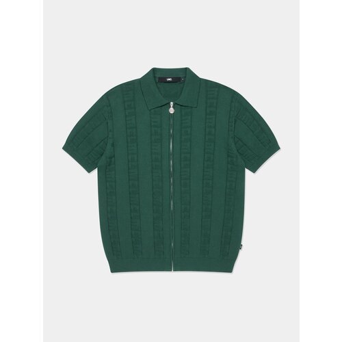 Поло LMC Jqd Zip-Up Knitted, размер L/XL, зеленый