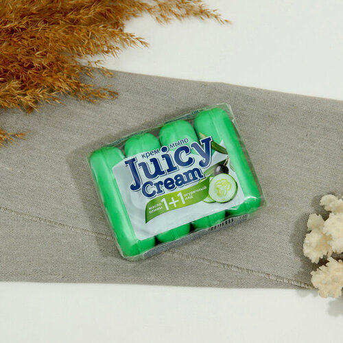 Крем-мыло твердое Juicy Ceam Масло Оливы и Огуречный лёд 4 х 90 гр 1шт 511₽
