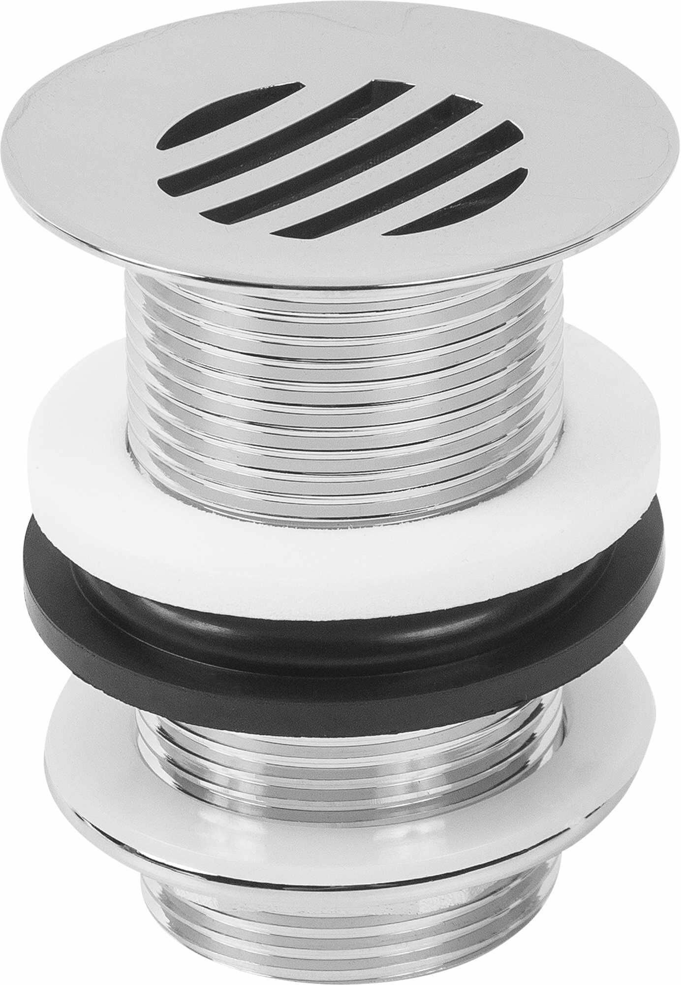 фото Выпуск Equation для раковины с решёткой, хромированный, 80 мм