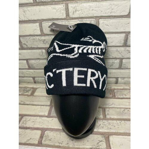 фото Шапка бини arc'teryx бини удлиненая, размер 42, черный