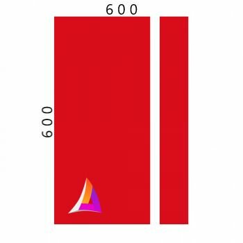 Пластик для лазерной гравировки SHENGWEI (Красный глянец на белом) 600мм_600мм 1,3 мм