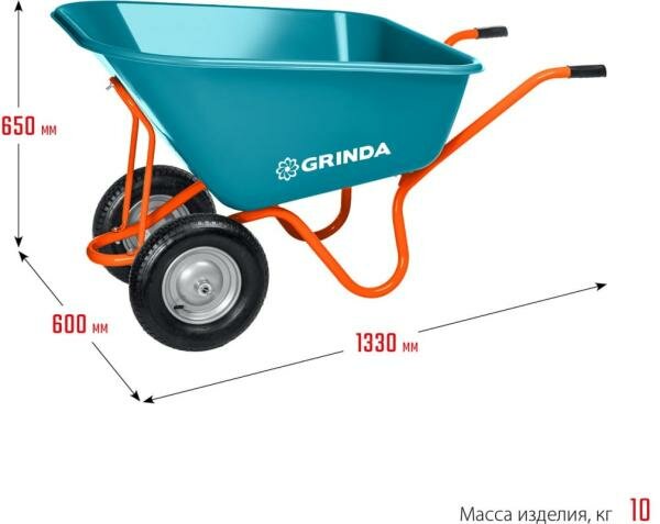 Тачка садовая Grinda PROLine Gp-1 260 л 422401