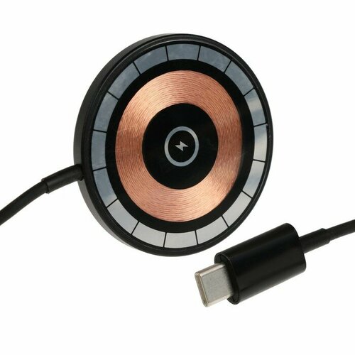 Беспроводное зарядное устройство i12 MagSafe 15 Вт Type-C 2 А 1 м чёрное 602₽