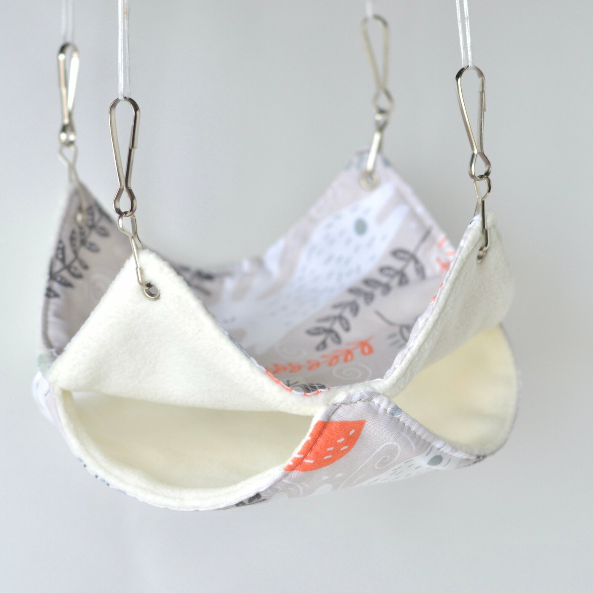 фото Гамак Мини 15х15см. Гамак для мышей джунгарских хомяков грызунов двухэтажный с металлическими креплениями