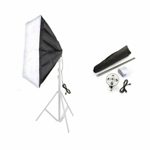 Софтбокс с 5 цоколями Е27 Fotokvant RLH-5-6090 комплект зонт софтбокс с отражающим серебряным куполом 60 х 90 см и съемным диффузором fotokvant u 6090so