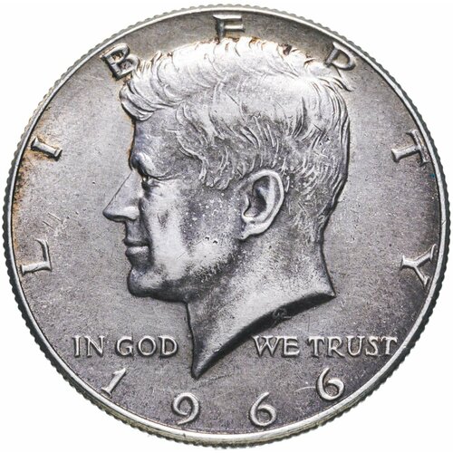 США 50 центов (1/2 доллара, half dollar) 1966 Kennedy Half Dollar (Кеннеди) монета 1 2 доллара half dollar кеннеди р сша 2023 unc