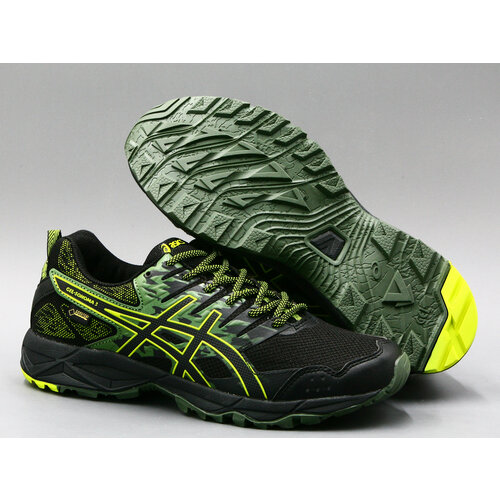 фото Кроссовки asics gel-sonoma g-tx, полнота d, размер 9,5us, черный, хаки