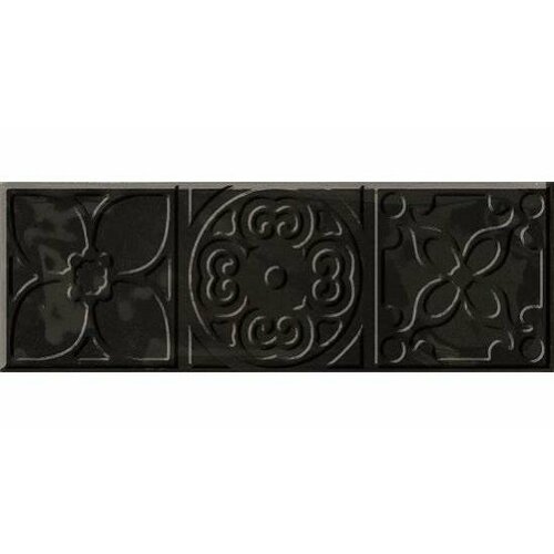 Керамическая плитка CIFRE Bulevar Altair Black Decor Декор 10x30 (цена за 20 шт)