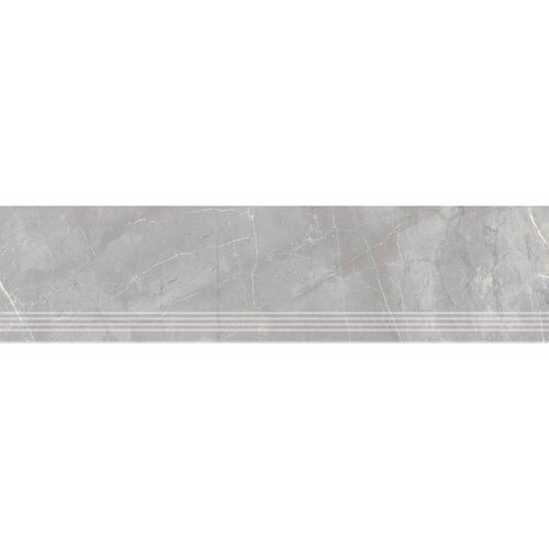 Плитка из керамогранита KERAMA MARAZZI SG560720R/GR Риальто серый натуральный Ступень 30x119,5 (цена за 1 шт) sg168600n gr ступень монсанту серый светлый натуральный 40 2х33