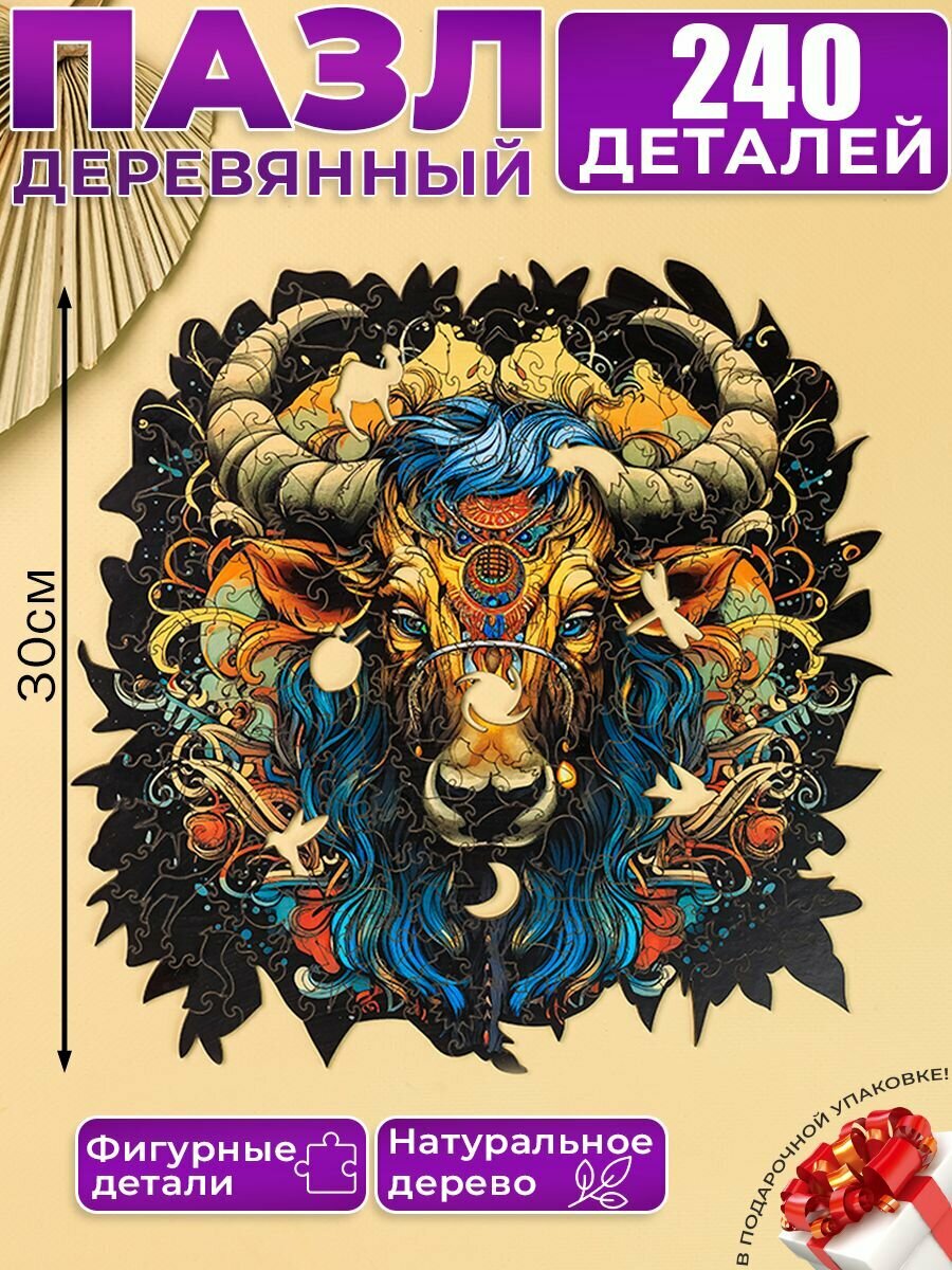 Пазл деревянный фигурный Африка Антилопа