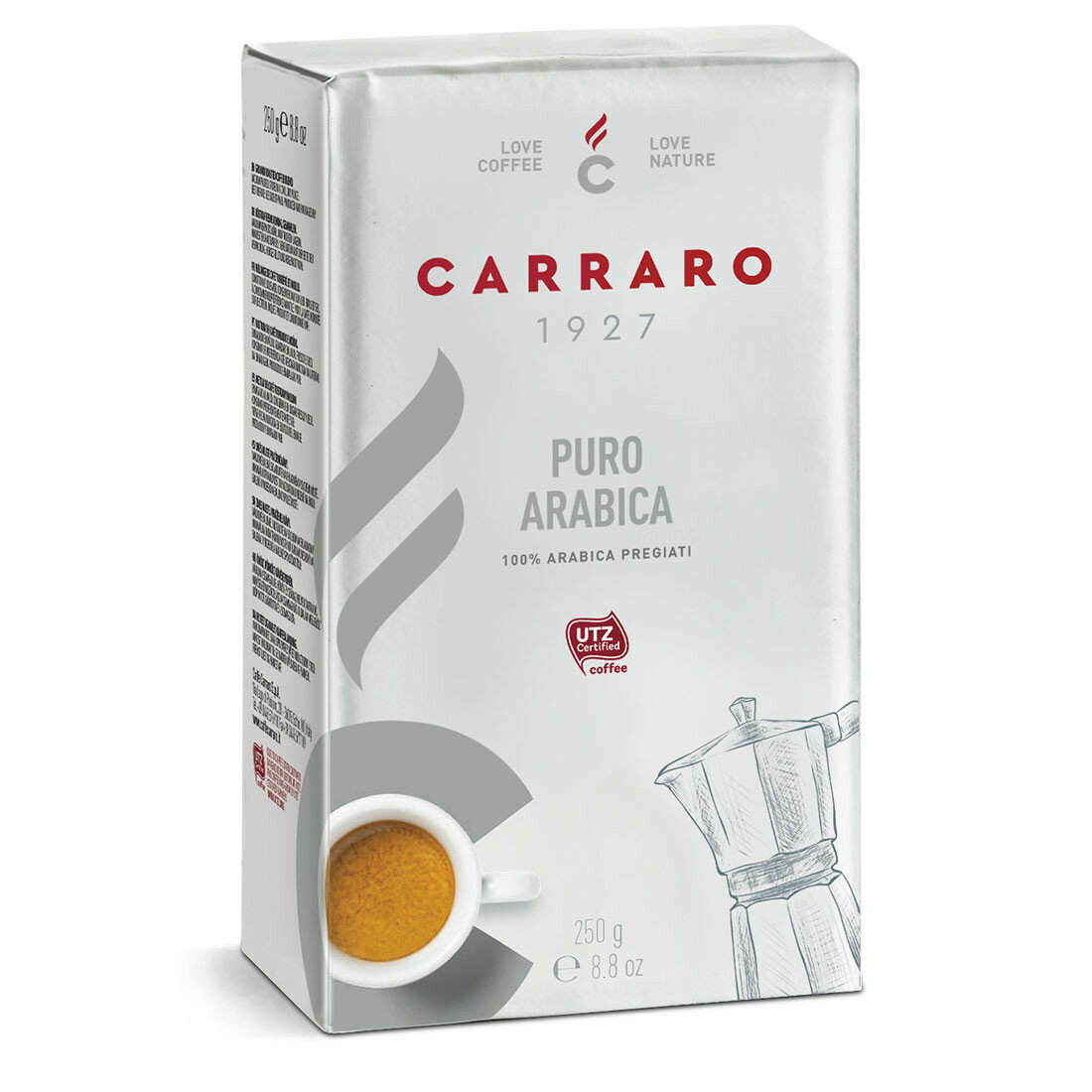 Кофе молотый Carraro Puro Arabica (Пуро Арабика) в/у, 250г
