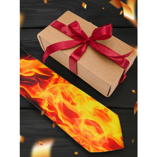 Галстук Рыбий Зонтик, желтый, оранжевый