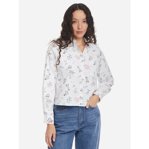 фото Рубашка zolla, размер l, белый