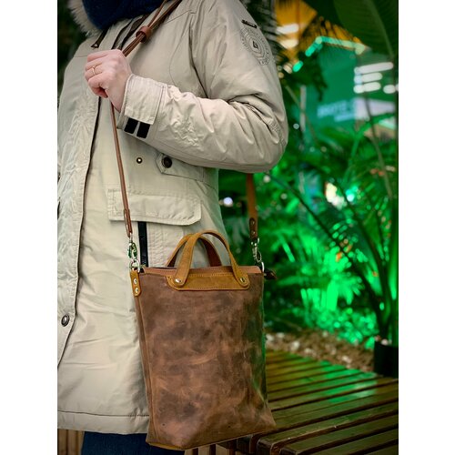 фото Сумка планшет viking leather craft, фактура гладкая, мультиколор, коричневый