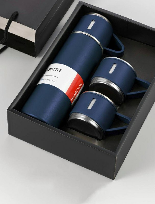 фото Термос для чая / Термокружка для кофе / Термос для еды / Кружка походная / Термос биосталь /Подарочный набор, 500мл