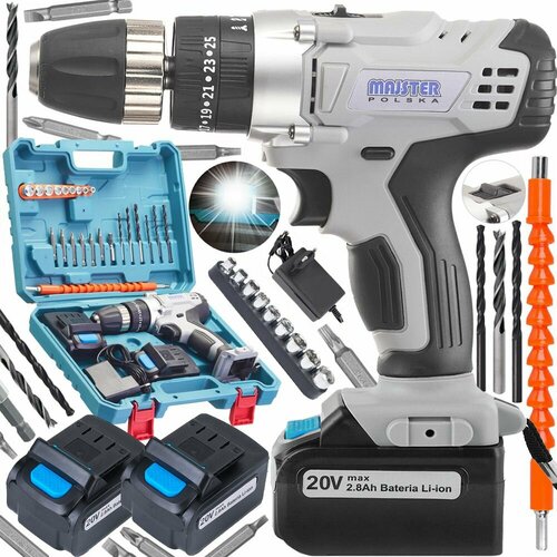 Дрель-шуруповерт аккумуляторная ударная Majster Polska MP-WA-20 20 В 1350000₽