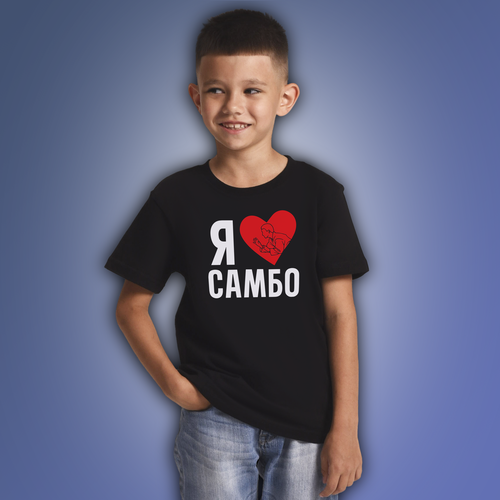 фото Футболка aika, размер 152, черный