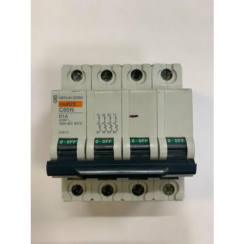 Автоматический выключатель Merlin Gerin Multi9 24610 4P 1A 415V кривая D