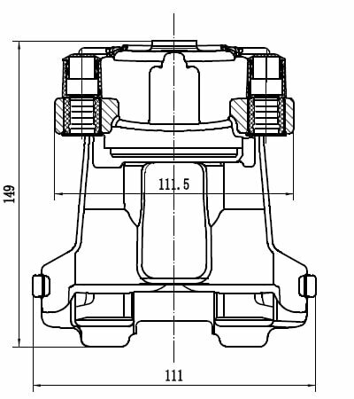 Суппорт тормозной для автомобилей BMW 3 F30 (11-)/4 F30 (13-)/1 F20/F21 (11-) задний правый d=42мм CF 084767 TRIALLI