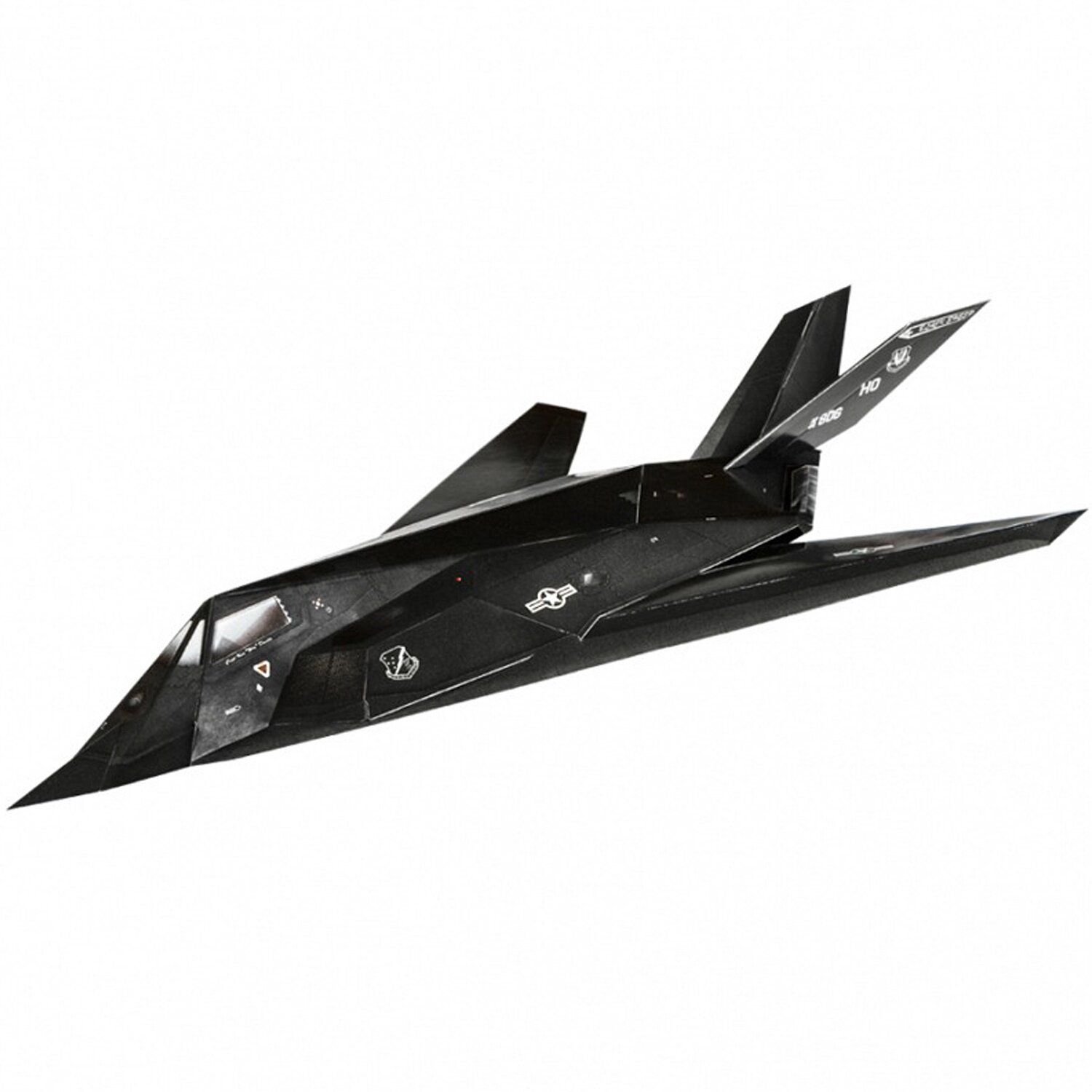 Сборная модель Умная Бумага "Авиация", Малозаметный ударный самолет F-117, масштаб 1:72