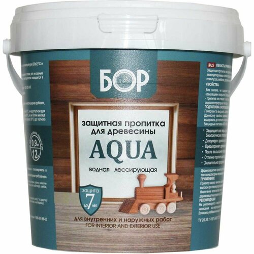 Бор защитная пропитка для древесины AQUA бесцветная ВЕД 09 КГ 4690417079926 852₽
