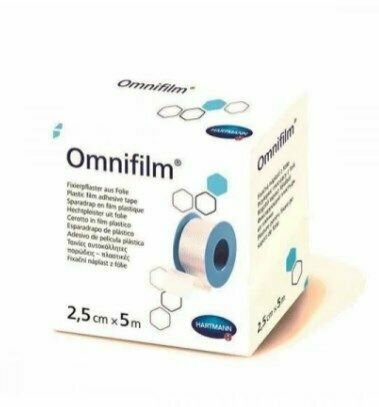 OMNIFILM (9004343) Пластырь из прозрачной пленки 2,5см х 5м, 1шт/уп