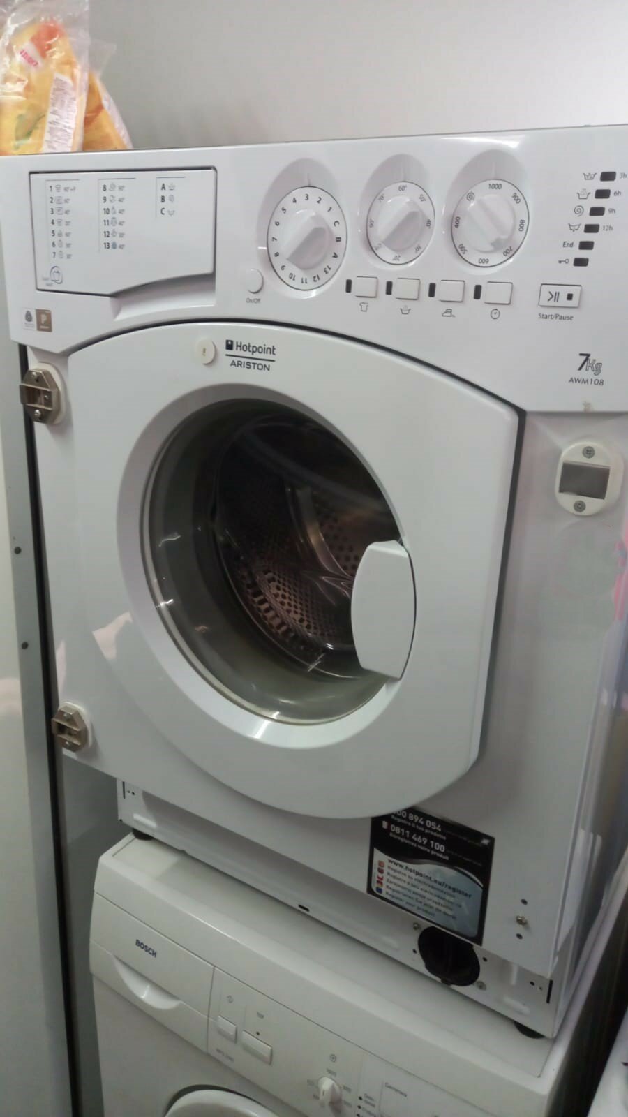 Стиральная машина Hotpoint AWM 108 7 кг загрузка