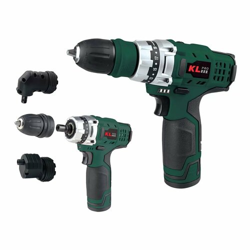 Профессиональный аккумуляторный шуруповерт KLPRO KLNM1020S 108В LI-ion 20Ач 3 сменные насадки 19 ступений 30Нм 1422000₽