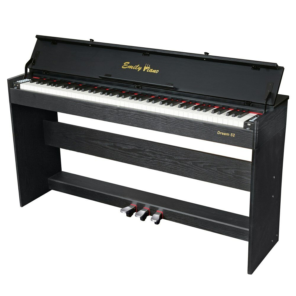 Пианино цифровое с крышкой EMILY PIANO D-52 BK