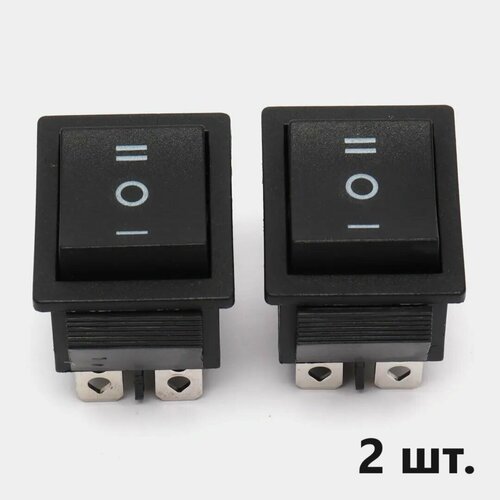 Кнопка-переключатель 3 положения 250V, 16A, 2 шт. red light illuminated 4 pin dpst on off snap in rocker switch 16a 20a 250v ac