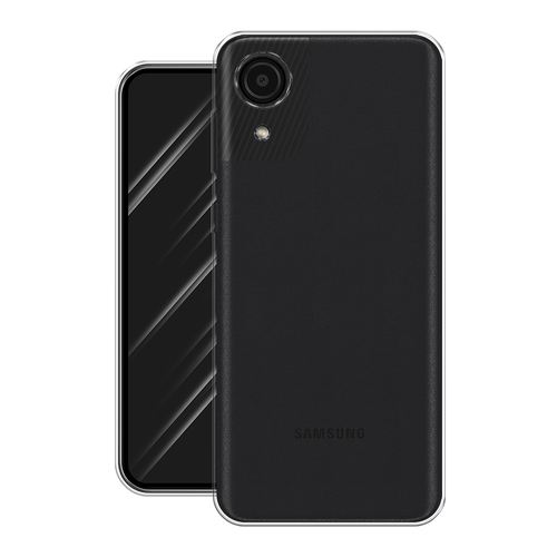 Силиконовый чехол на Samsung Galaxy A03 Core / Самсунг Галакси А03 Core, прозрачный силиконовый чехол на samsung galaxy a03 core самсунг галакси а03 core несобранный букет прозрачный