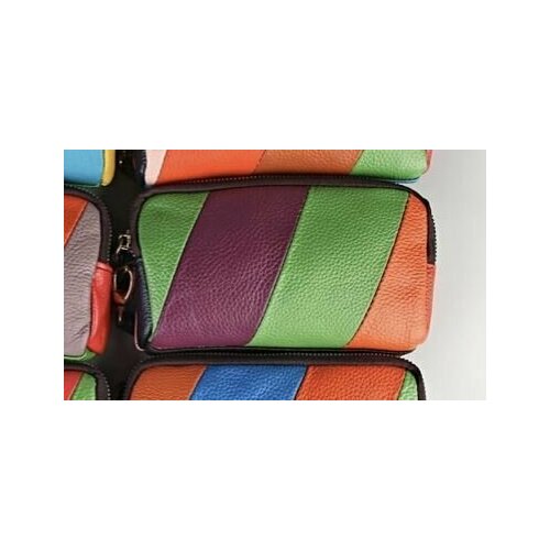 фото Косметичка 10х5, зеленый, фиолетовый нет бренда