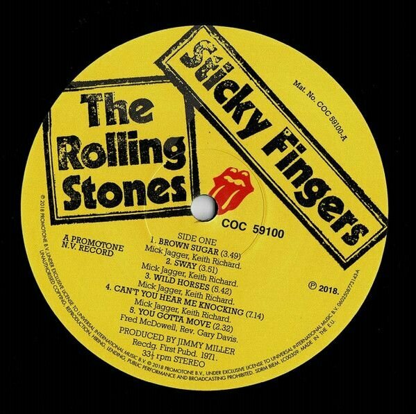 The Rolling Stones Sticky Fingers Виниловая пластинка Universal - фото №12