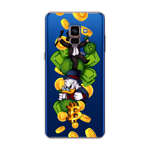 Силиконовый чехол на Samsung Galaxy A8 2018 / Самсунг Галакси A8 (2018) Scrooge McDuck and Monopoly, прозрачный силиконовый чехол на samsung galaxy a8 plus 2018 самсунг галакси a8 плюс scrooge mcduck and monopoly прозрачный