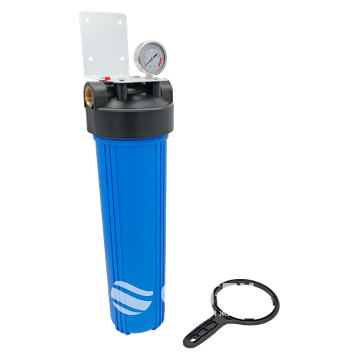 Комплект для очистки воды - Корпус фильтра 20BB с манометром + Картридж нитяной PS BB 2005