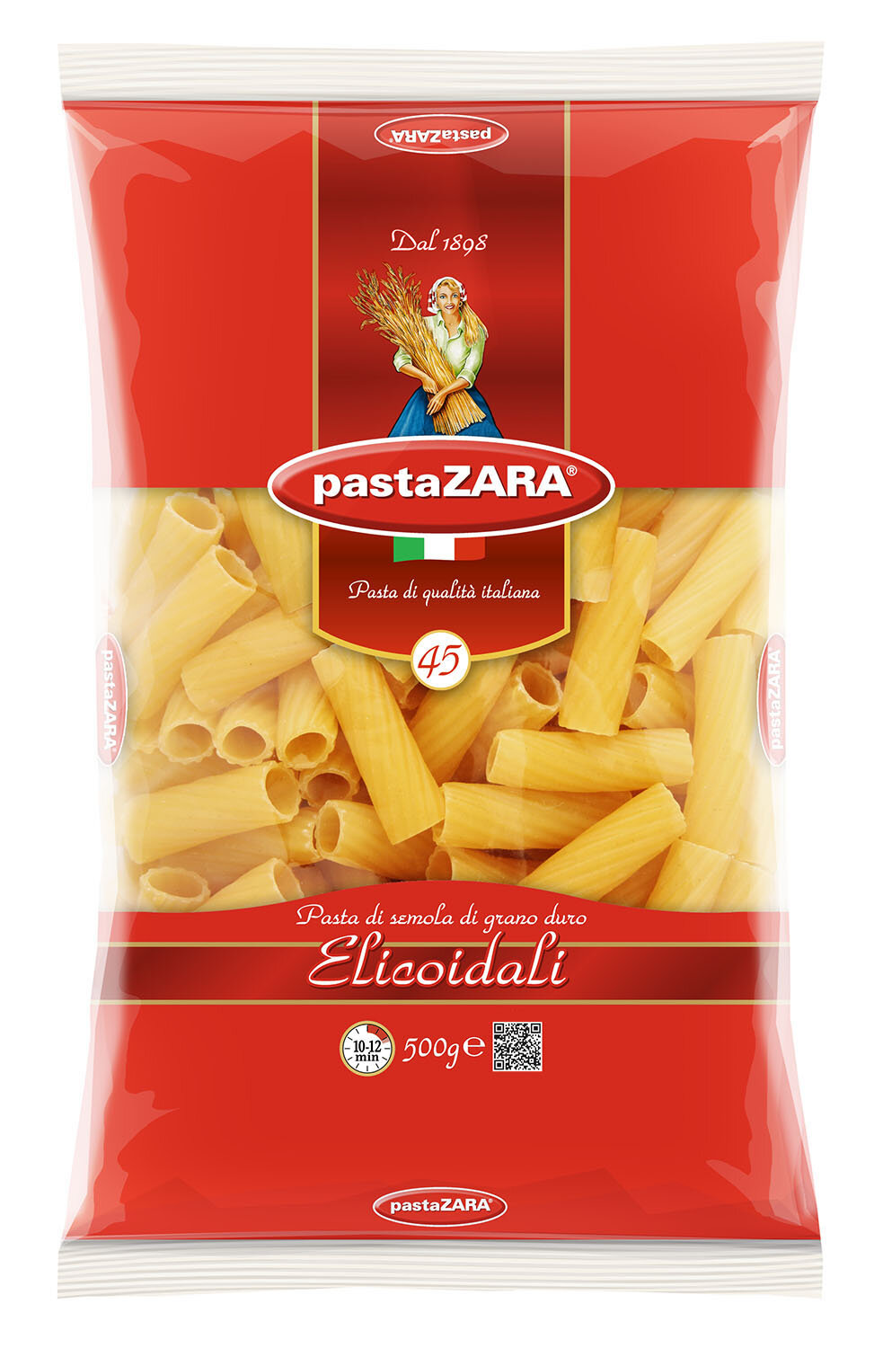 Макароны Pasta Zara №045 Трубка рифленая, 500 гр.