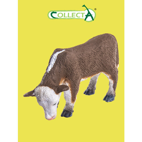 Фигурка животного Collecta, Херефордский теленок фигурка collecta фризский теленок 88484 4 5 см