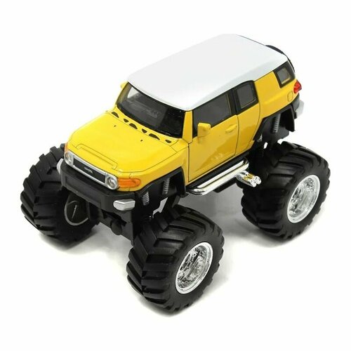 машина welly 1 34 39 toyota fj cruiser big wheel синий 47003 Машинка Welly Toyota FJ Cruiser Big Wheel 1:34-39 желтый