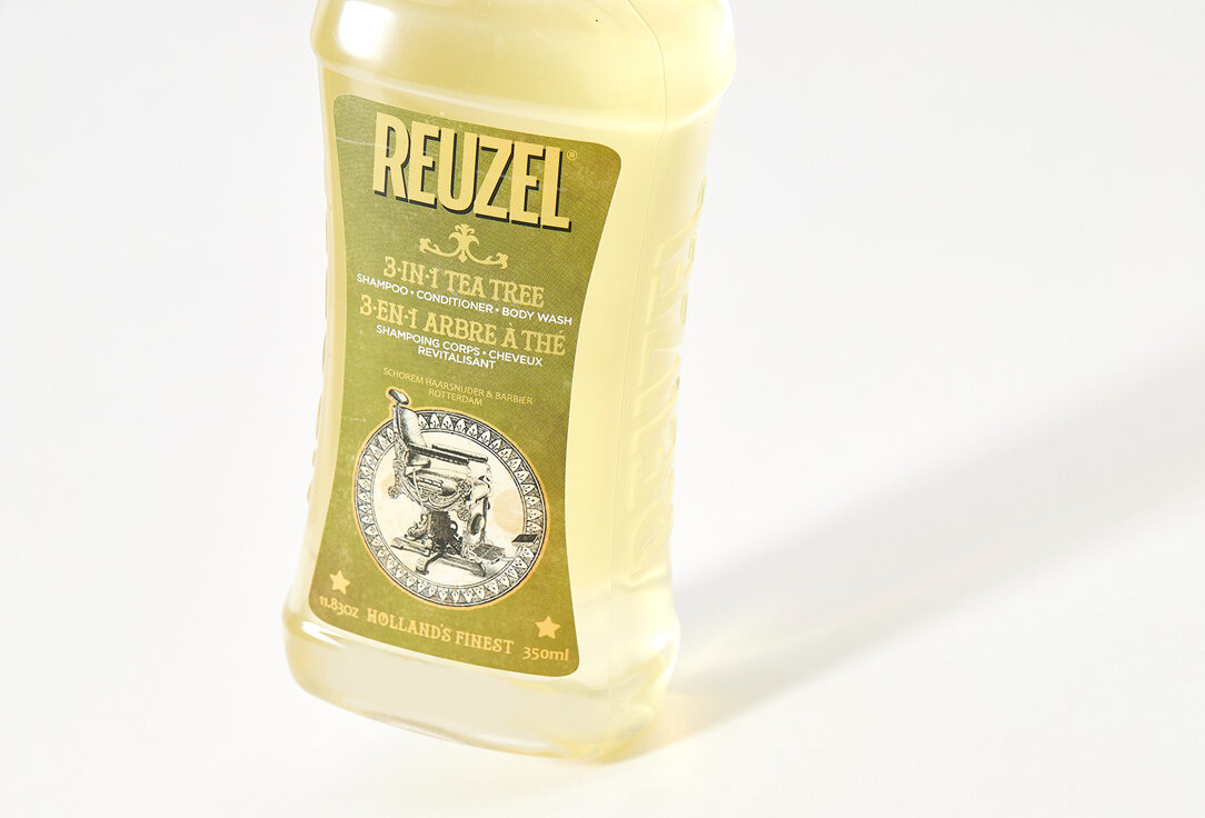 Мужской шампунь 3 в 1 с маслом чайного дерева Reuzel 3-in-1 Tea Tree Shampoo, 350 мл — фото 1