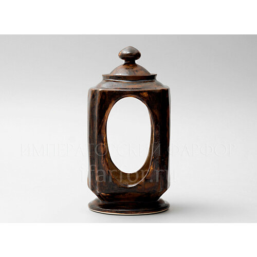 Подсвечник Фонарь черно-ржавый Фонарь