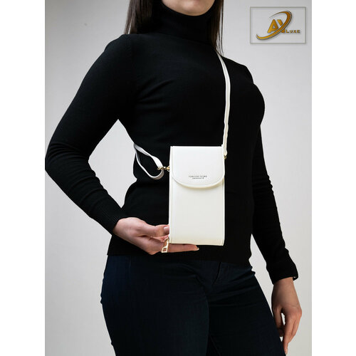фото Сумка кросс-боди , фактура гладкая, белый ayluxe