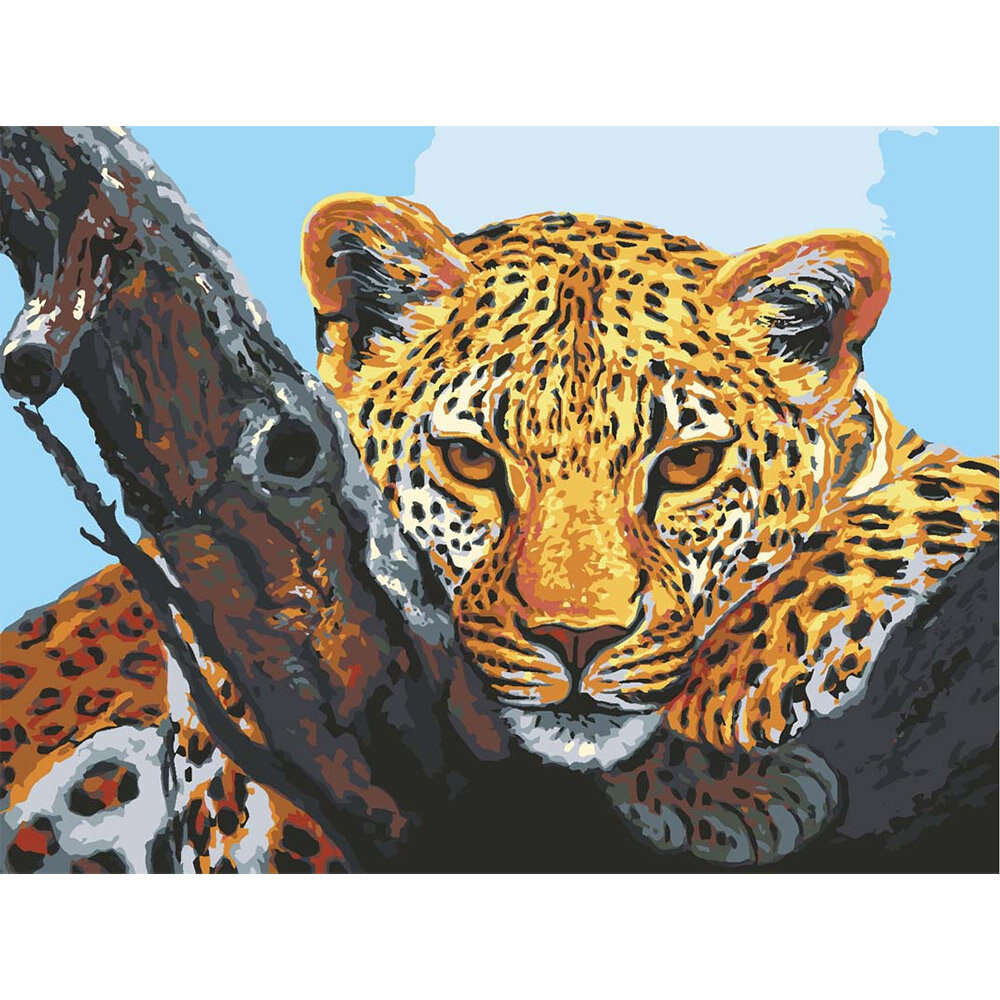 Канва/ткань с рисунком серия 10.000 50 см х 40 см 10.501 Взгляд леопарда, 1 шт. в заказе