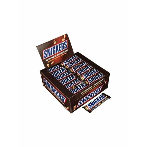 Батончик шоколадный Сникерс 48 шт по 50.5 гр