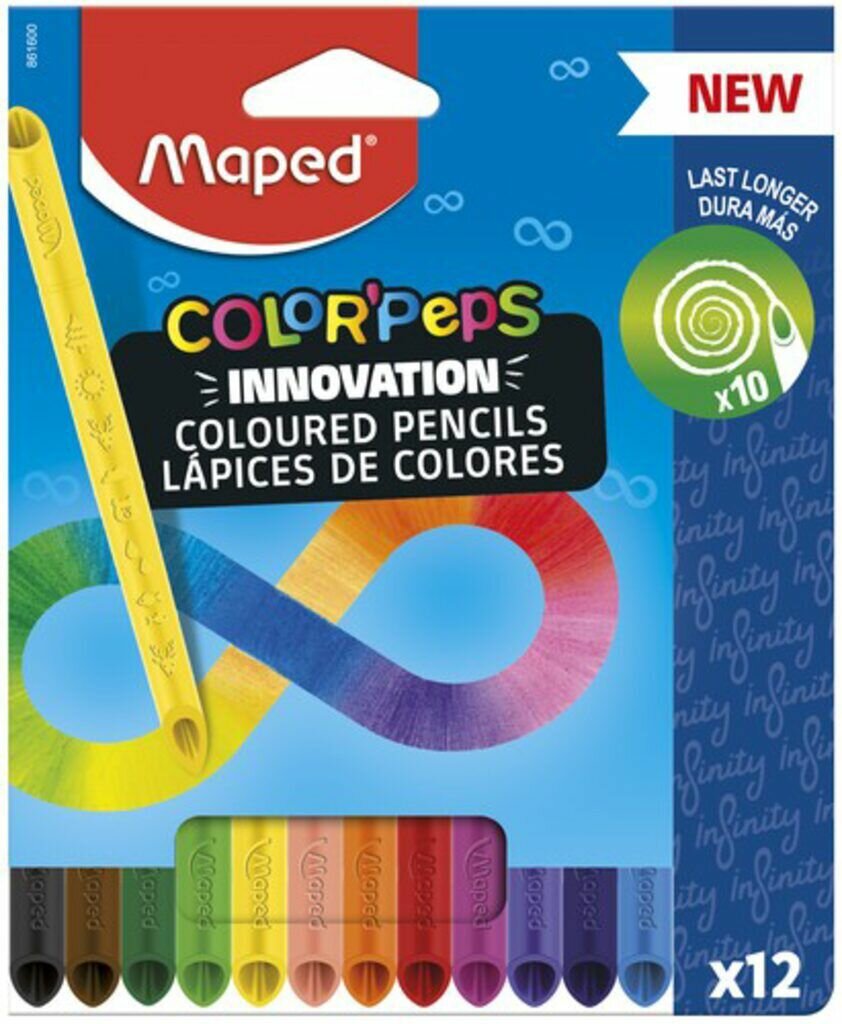 Карандаши цвет. 12цв Maped Color Peps INFINITY трехгран. корпус, карт. упак.