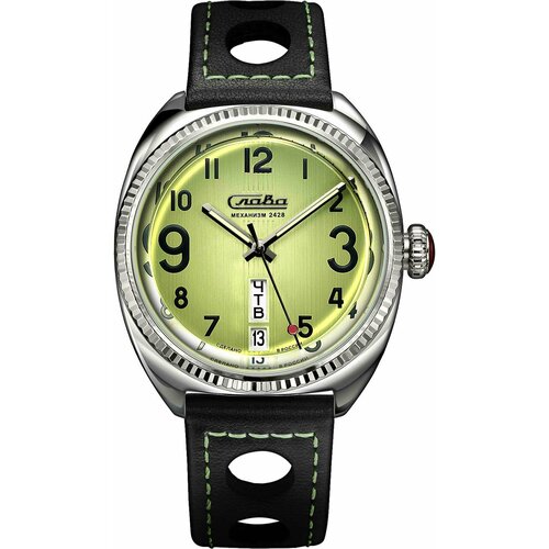 фото Наручные часы слава, зеленый, черный