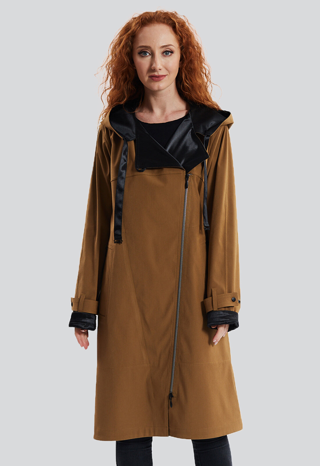 Плащ D'IMMA fashion studio горчичный 