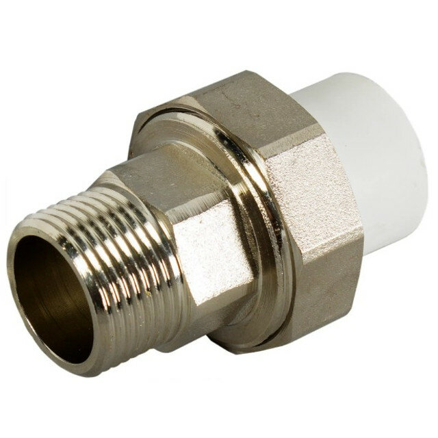 муфта pn25 комбинированная, наруж. резьба d20х3/4" ростерм 100013495 - фото №2