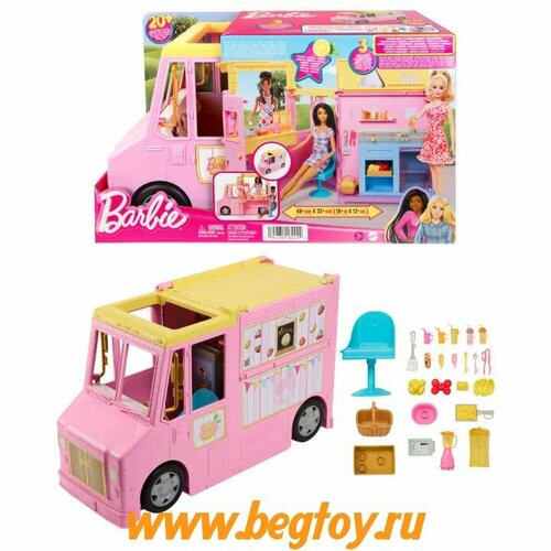 Barbie HPL71 фургон с лимонадом фургон barbie фургон fbr34 розовый