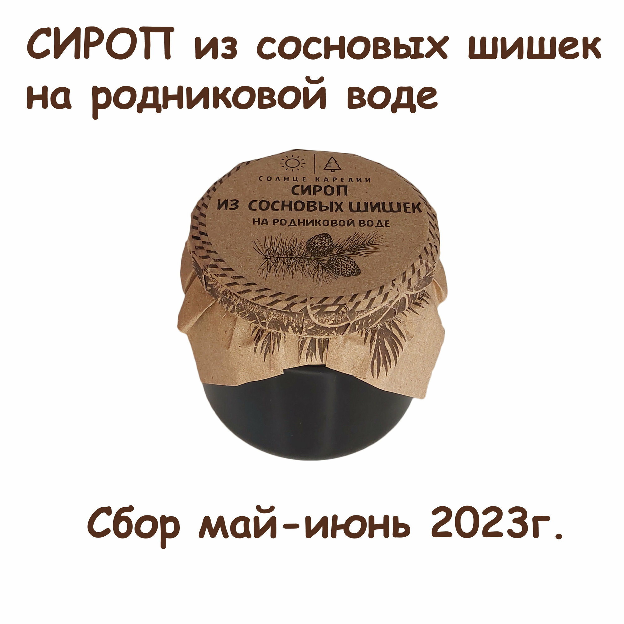 фото Сироп из сосновых шишек на родниковой воде 350 мл.