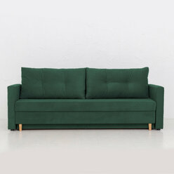 Диван - кровать прямой Киото Лайт, механизм еврокнижка, 212 х 77 х 77 см, Зеленый